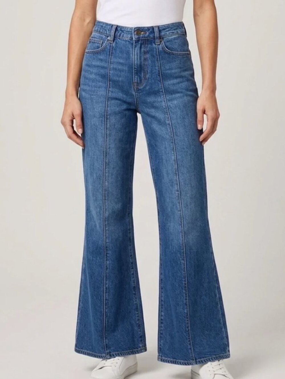 LOFT The Super Flare Jeans Size 28 Medium Wash